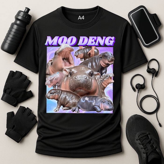 Baby Hippo Moo Deng Cooling Performance Crew T-Shirt