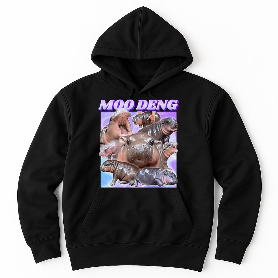 Baby Hippo Moo Deng Hoodie