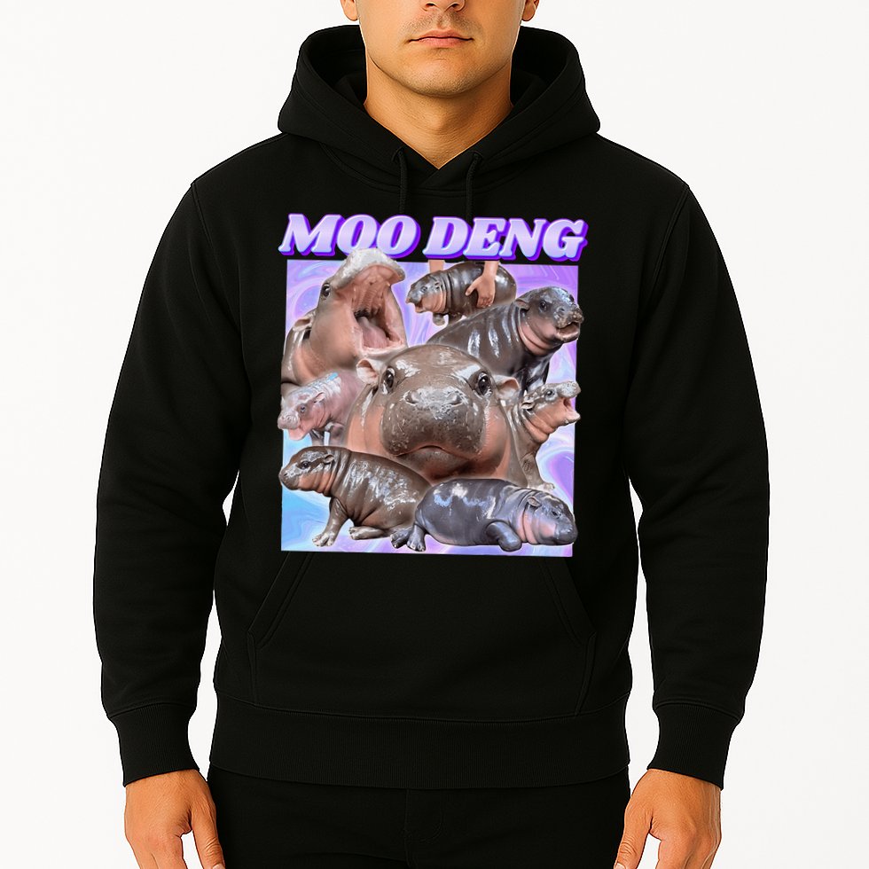 Baby Hippo Moo Deng Hoodie