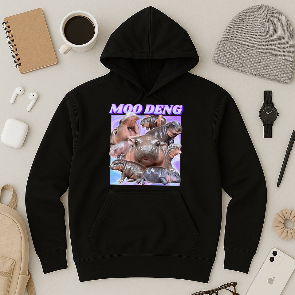 Baby Hippo Moo Deng Hoodie