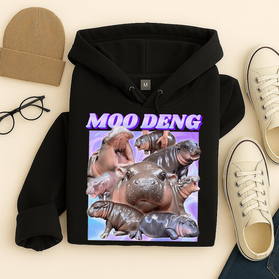 Baby Hippo Moo Deng Hoodie