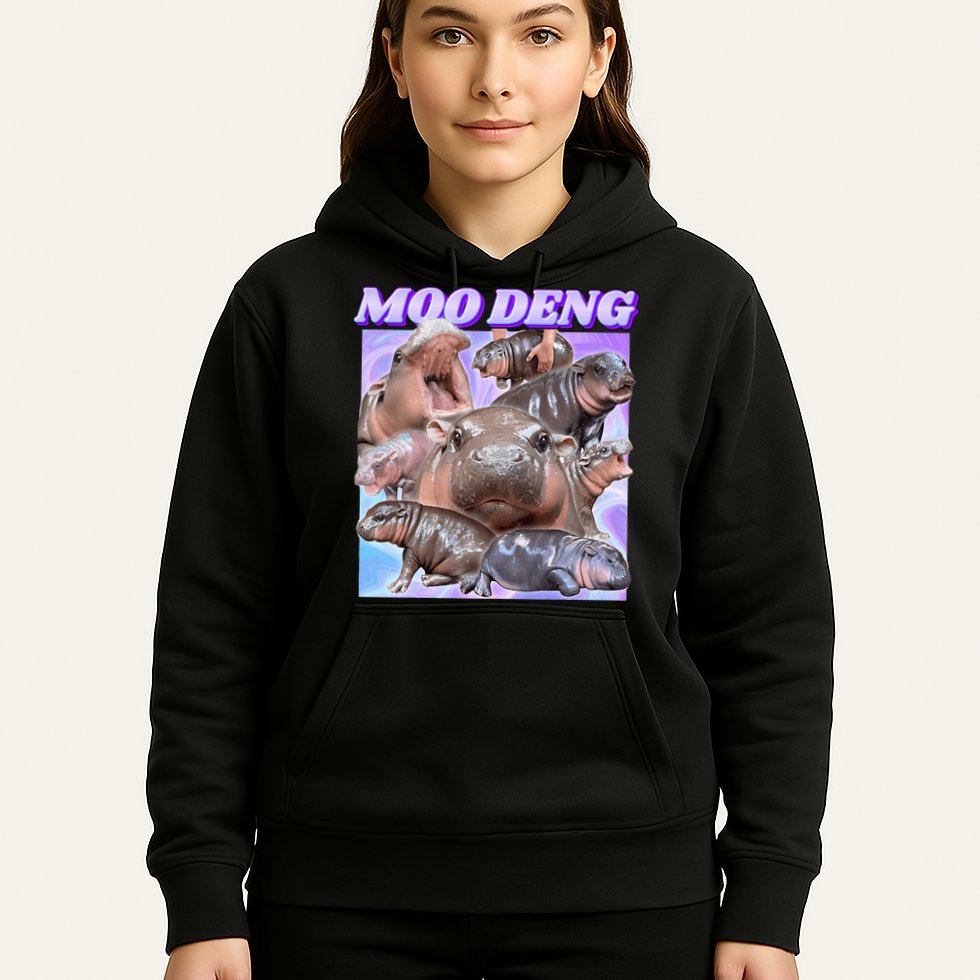 Baby Hippo Moo Deng Hoodie