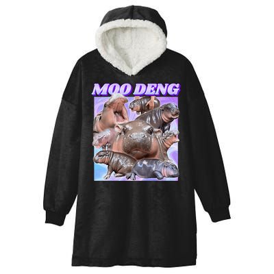 Baby Hippo Moo Deng Hooded Wearable Blanket