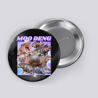 Baby Hippo Moo Deng Button