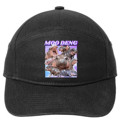 Baby Hippo Moo Deng 7-Panel Snapback Hat