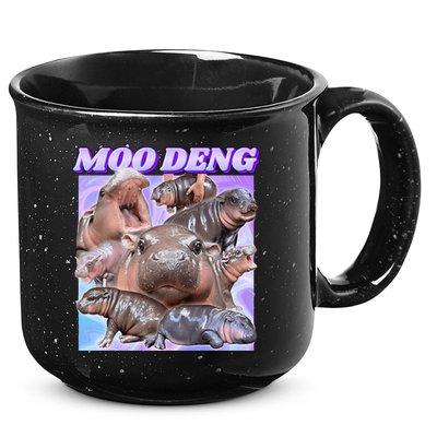 Baby Hippo Moo Deng 15oz Campfire Ceramic Mug