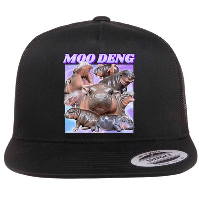 Baby Hippo Moo Deng Flatbill Hat