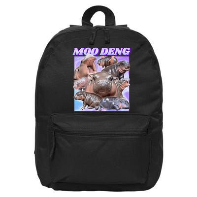 Baby Hippo Moo Deng 16 in Basic Backpack