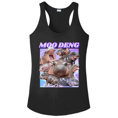 Baby Hippo Moo Deng Ladies PosiCharge Competitor Racerback Tank