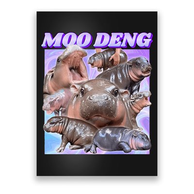 Baby Hippo Moo Deng Poster