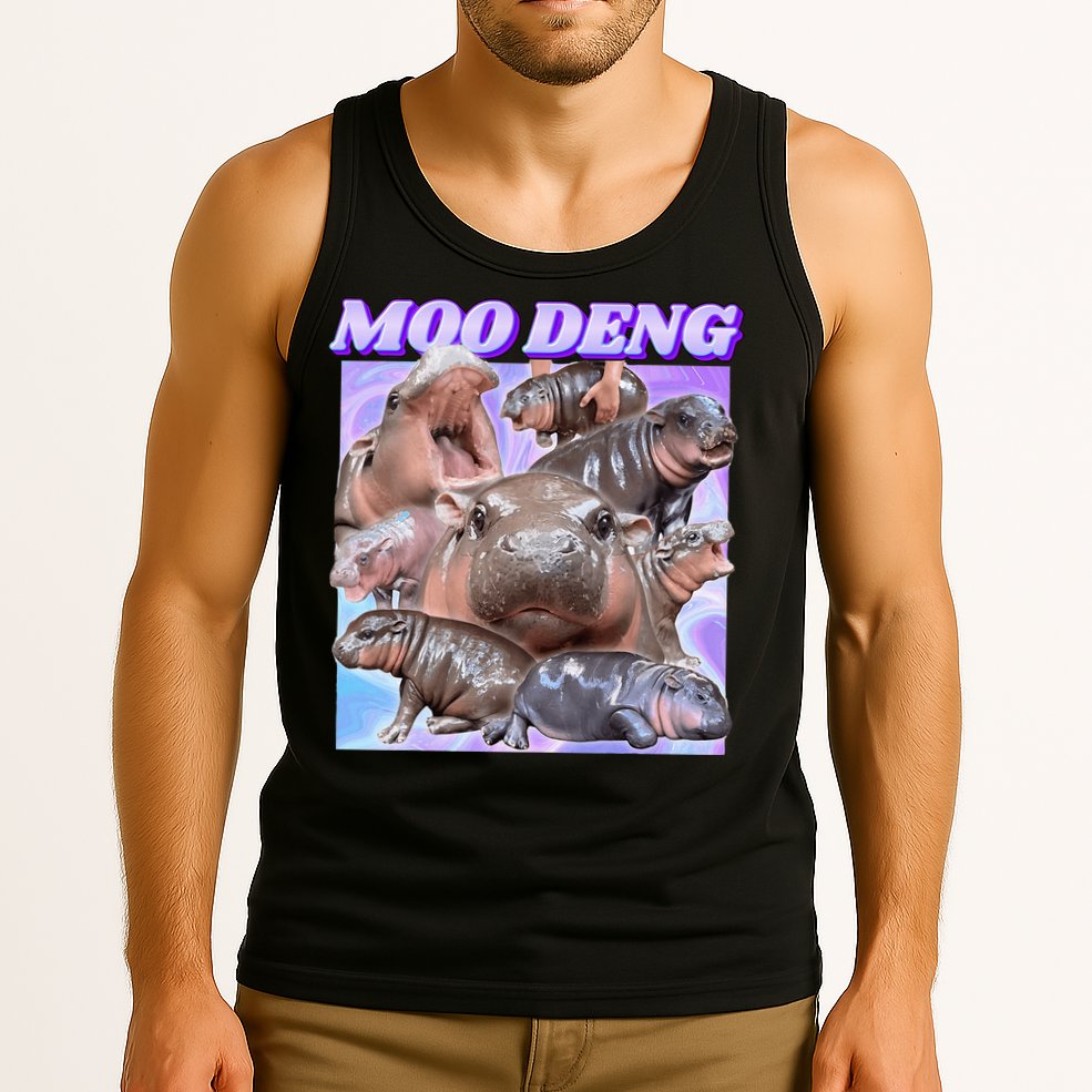 Baby Hippo Moo Deng Tank Top