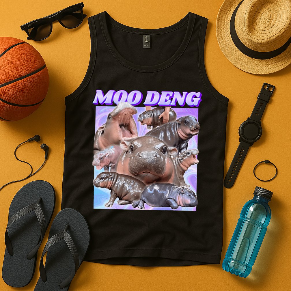 Baby Hippo Moo Deng Tank Top