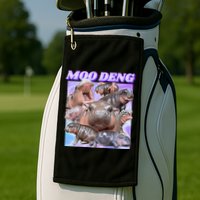 Baby Hippo Moo Deng Golf Towel