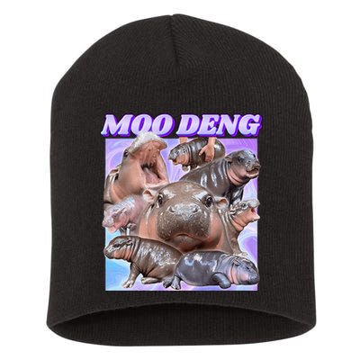 Baby Hippo Moo Deng Short Acrylic Beanie