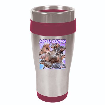 Baby Hippo Moo Deng 16oz Travel Tumbler