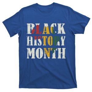 Black History Month With African Map Flag Fro Freedom Gift T-Shirt