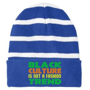 Black History Month African American Culture Celebrations Great Gift Striped Beanie with Solid Band