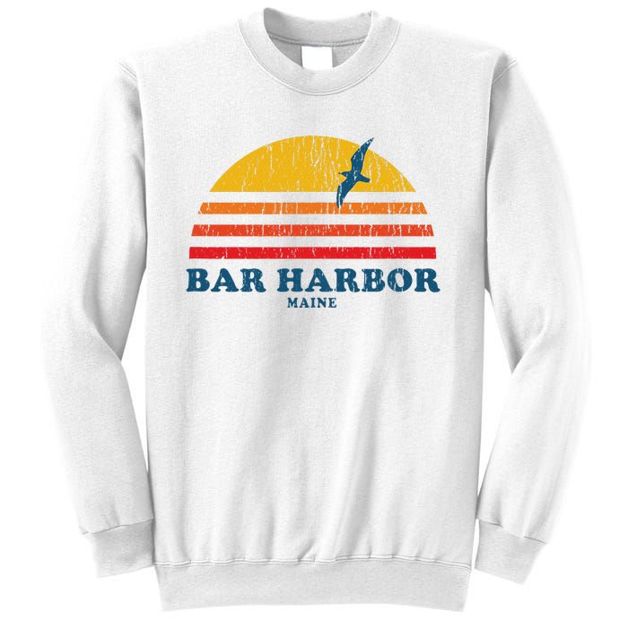 Bar Harbor Maine Me Vintage Casual Graphic 70s Sweatshirt