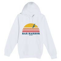 Bar Harbor Maine Me Vintage Casual Graphic 70s Premium Pullover Hoodie