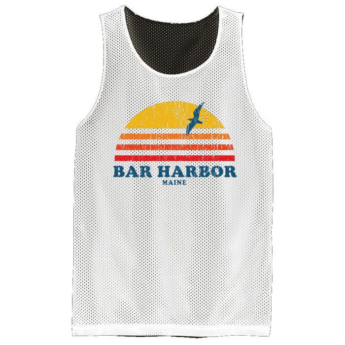 Bar Harbor Maine Me Vintage Casual Graphic 70s Mesh Reversible Basketball Jersey Tank