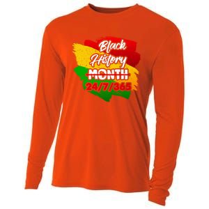 Black History Month African American Pride Gift Cooling Performance Long Sleeve Crew