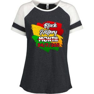 Black History Month African American Pride Gift Enza Ladies Jersey Colorblock Tee