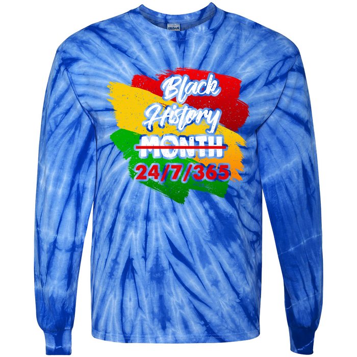 Black History Month African American Pride Gift Tie-Dye Long Sleeve Shirt