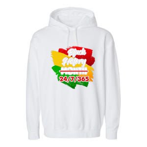 Black History Month African American Pride Gift Garment-Dyed Fleece Hoodie