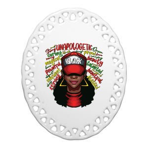 Black History Month Ceramic Oval Ornament