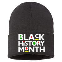 Black History Month Melanin Family Dad Mom Boy Girl Sustainable Knit Beanie