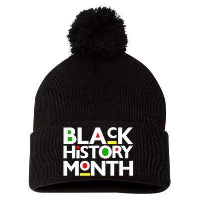 Black History Month Melanin Family Dad Mom Boy Girl Pom Pom 12in Knit Beanie