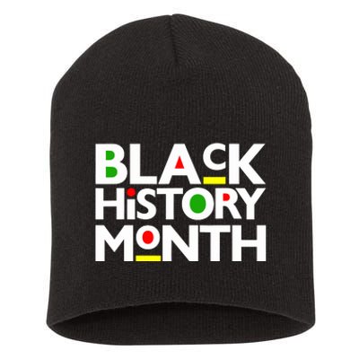 Black History Month Melanin Family Dad Mom Boy Girl Short Acrylic Beanie