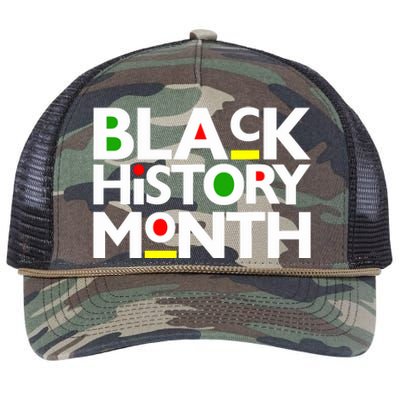 Black History Month Melanin Family Dad Mom Boy Girl Retro Rope Trucker Hat Cap