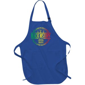 Black History Month African American Support Black History Gift Full-Length Apron With Pockets