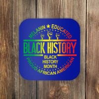 Black History Month African American Support Black History Gift Coaster