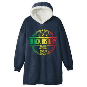 Black History Month African American Support Black History Gift Hooded Wearable Blanket