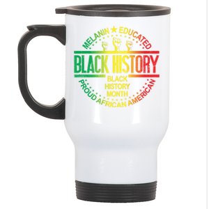 Black History Month African American Support Black History Gift Stainless Steel Travel Mug