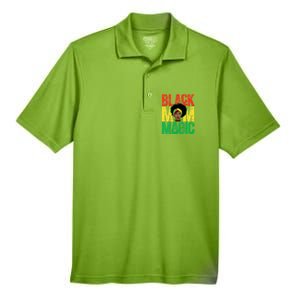 Black History Month Black Mom Magic Melanin African Cool Gift Men's Origin Performance Pique Polo