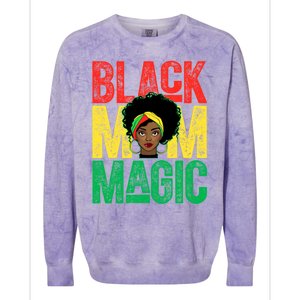 Black History Month Black Mom Magic Melanin African Cool Gift Colorblast Crewneck Sweatshirt