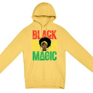 Black History Month Black Mom Magic Melanin African Cool Gift Premium Pullover Hoodie