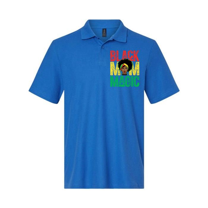 Black History Month Black Mom Magic Melanin African Cool Gift Softstyle Adult Sport Polo