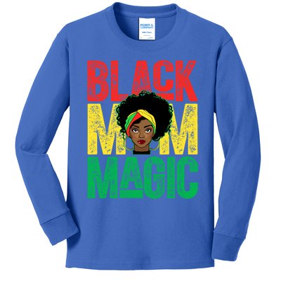 Black History Month Black Mom Magic Melanin African Cool Gift Kids Long Sleeve Shirt