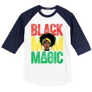 Black History Month Black Mom Magic Melanin African Cool Gift Baseball Sleeve Shirt