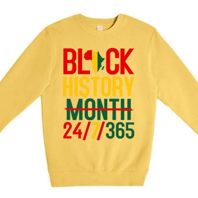 Black History Month 24gift7gift365 Black History Month Gift Premium Crewneck Sweatshirt