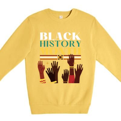 Black History Month Pride In African Heritage Equality Civil Gift Premium Crewneck Sweatshirt