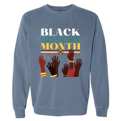 Black History Month Pride In African Heritage Equality Civil Gift Garment-Dyed Sweatshirt