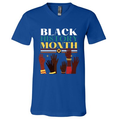 Black History Month Pride In African Heritage Equality Civil Gift V-Neck T-Shirt