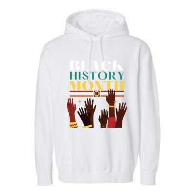 Black History Month Pride In African Heritage Equality Civil Gift Garment-Dyed Fleece Hoodie