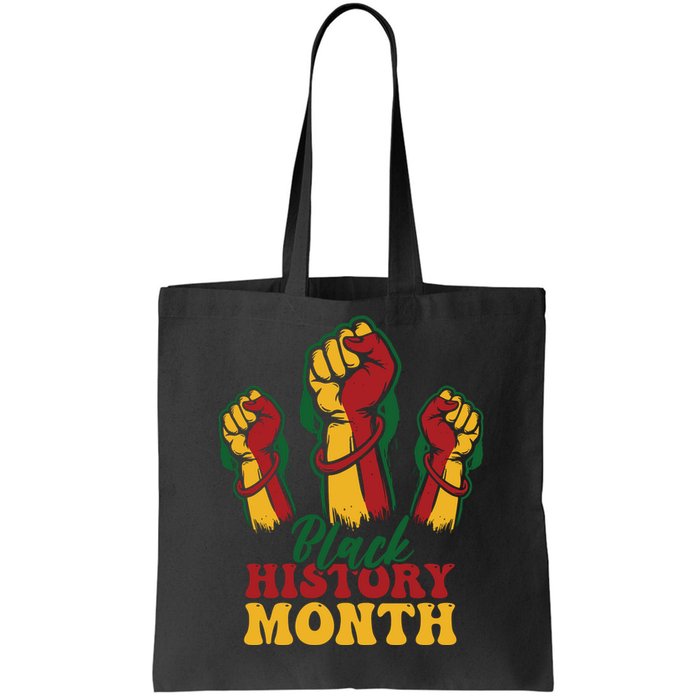 Black History Month Black Fist For Women Tote Bag