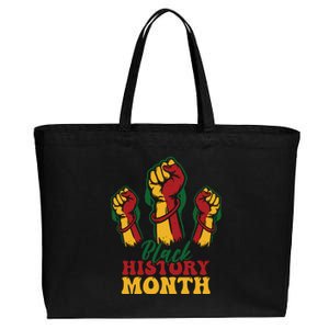 Black History Month Black Fist For Women Cotton Canvas Jumbo Tote